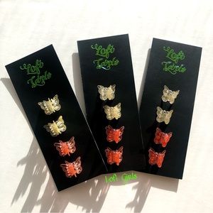 Butterfly Y2K Lofi Girls 2000’s Hair Clip Set Of 4